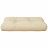 Coussin de palette beige 60x40x12 cm tissu 