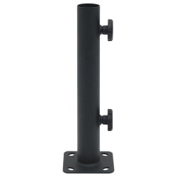 Base de parasol pour mât Ø32/34/38 mm noir mat acier 