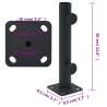 Base de parasol pour mât Ø32/34/38 mm noir mat acier 