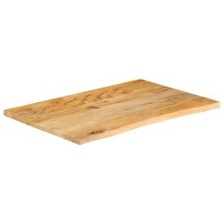 Dessus de table à bord vivant 70x60x3,8 cm bois massif manguier 