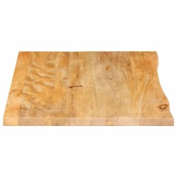 Dessus de table à bord vivant 70x60x3,8 cm bois massif manguier 