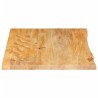 Dessus de table à bord vivant 70x60x3,8 cm bois massif manguier 