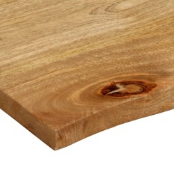 Dessus de table à bord vivant 70x60x3,8 cm bois massif manguier 