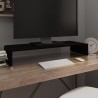 Meuble TV/support pour moniteur 80x30x13 cm verre noir 