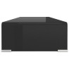 Meuble TV/support pour moniteur 80x30x13 cm verre noir 