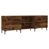 Meuble TV chêne fumé 150x30x50 cm bois d'ingénierie 