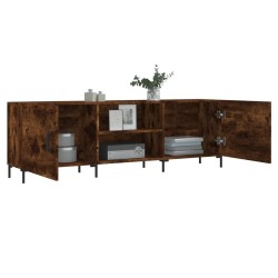 Meuble TV chêne fumé 150x30x50 cm bois d'ingénierie 