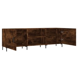 Meuble TV chêne fumé 150x30x50 cm bois d'ingénierie 