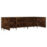 Meuble TV chêne fumé 150x30x50 cm bois d'ingénierie 
