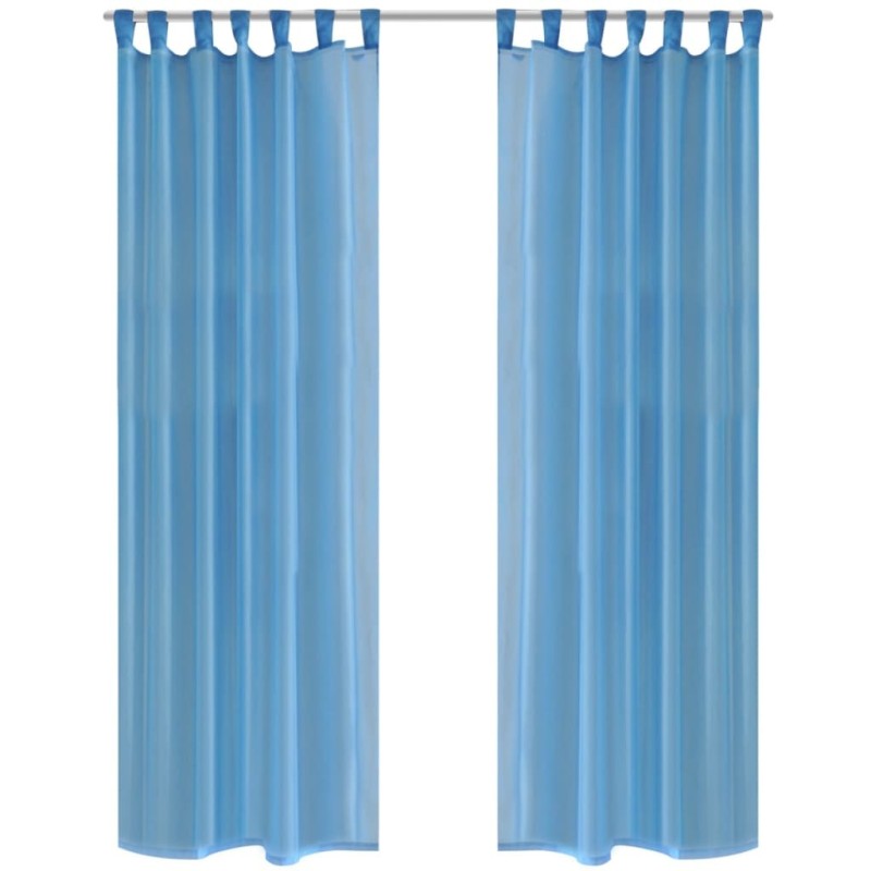 Rideau fin Turquoise 140x245 cm 2 pcs 