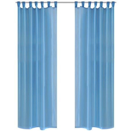Rideau fin Turquoise 140x245 cm 2 pcs 