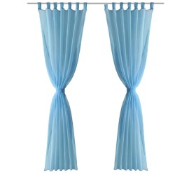 Rideau fin Turquoise 140x245 cm 2 pcs 
