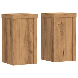 Supports pour plantes 2 pcs chêne artisanal bois d'ingénierie 