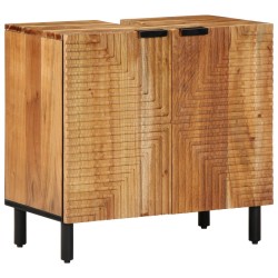 Meuble sous-lavabo62x33x58 cm en bois d'acacia massif 