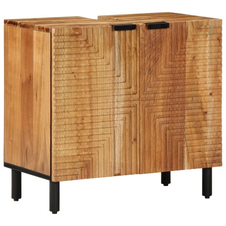 Meuble sous-lavabo62x33x58 cm en bois d'acacia massif 
