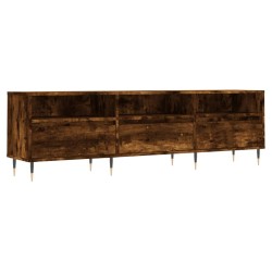 Meuble TV chêne fumé 150x30x44,5 cm bois d'ingénierie 