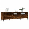 Meuble TV chêne fumé 150x30x44,5 cm bois d'ingénierie 