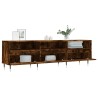 Meuble TV chêne fumé 150x30x44,5 cm bois d'ingénierie 