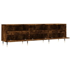 Meuble TV chêne fumé 150x30x44,5 cm bois d'ingénierie 
