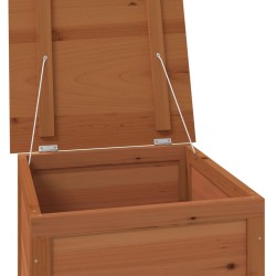Boîte à coussins d'extérieur Marron 50x50x56 cm Sapin massif 