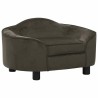Canapé pour chien Gris foncé 67x47x36 cm Peluche 