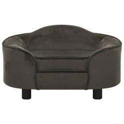 Canapé pour chien Gris foncé 67x47x36 cm Peluche 