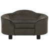 Canapé pour chien Gris foncé 67x47x36 cm Peluche 