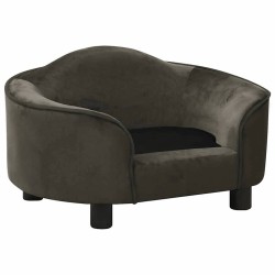 Canapé pour chien Gris foncé 67x47x36 cm Peluche 