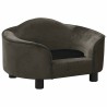 Canapé pour chien Gris foncé 67x47x36 cm Peluche 