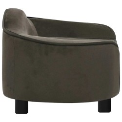 Canapé pour chien Gris foncé 67x47x36 cm Peluche 