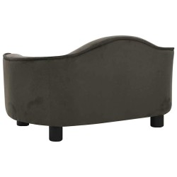 Canapé pour chien Gris foncé 67x47x36 cm Peluche 