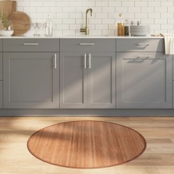 Tapis rond naturel 100 cm bambou 