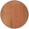 Tapis rond marron 100 cm bambou 