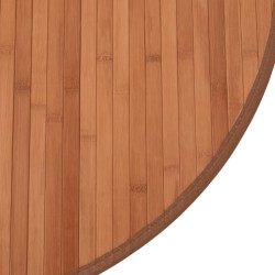 Tapis rond marron 100 cm bambou 