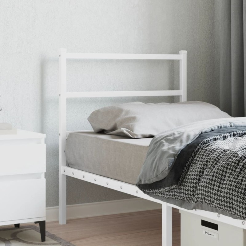 Tête de lit métal blanc 75 cm Tête de lit métal blanc 75 cm