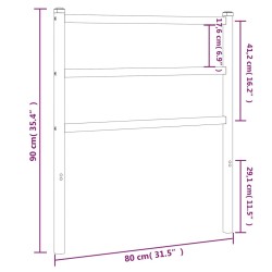 Tête de lit métal blanc 75 cm 