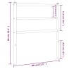 Tête de lit métal blanc 75 cm 