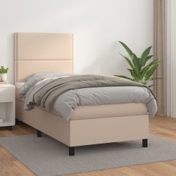 Sommier à lattes de lit avec matelas Cappuccino 80x200 cm 