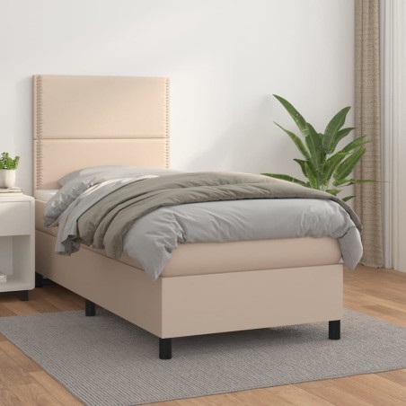 Sommier à lattes de lit avec matelas Cappuccino 80x200 cm 