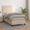 Sommier à lattes de lit avec matelas Cappuccino 80x200 cm 