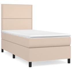 Sommier à lattes de lit avec matelas Cappuccino 80x200 cm 