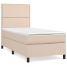 Sommier à lattes de lit avec matelas Cappuccino 80x200 cm 