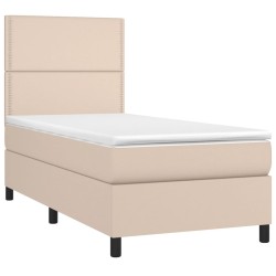 Sommier à lattes de lit avec matelas Cappuccino 80x200 cm 
