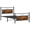 Cadre de lit sans matelas chêne fumé 100x190 cm bois ingénierie 