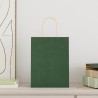 Sacs en papier 50 pcs avec poignées vert 21x11x28 cm 