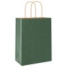 Sacs en papier 50 pcs avec poignées vert 21x11x28 cm 