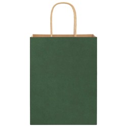 Sacs en papier 50 pcs avec poignées vert 21x11x28 cm 