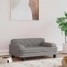 Lit pour chien gris 70x45x30 cm similicuir 