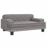 Lit pour chien gris 70x45x30 cm similicuir 