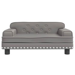 Lit pour chien gris 70x45x30 cm similicuir 